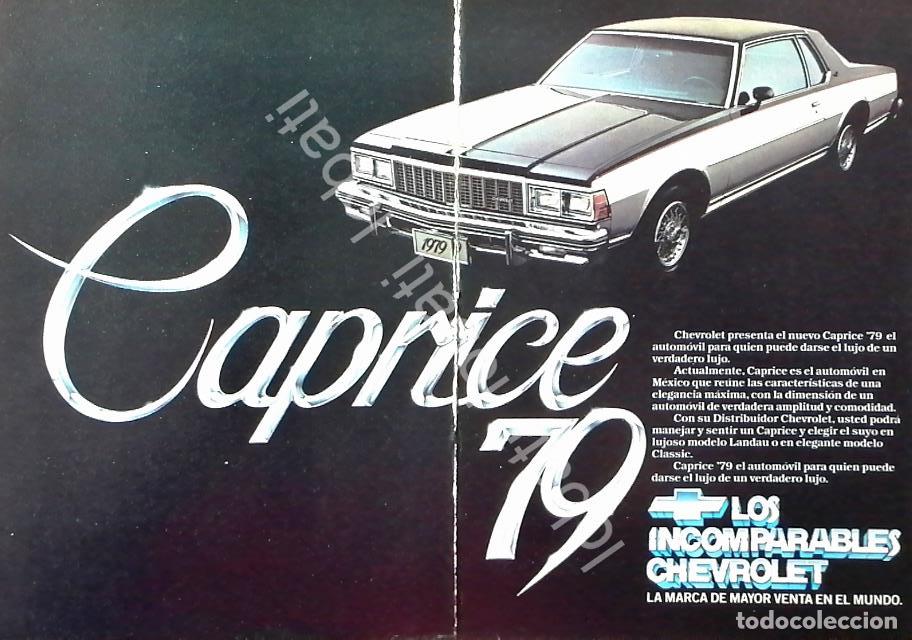 Sammeln von Plakaten: CARTEL ANTIGUO ORIGINAL DE MINI CARTEL AUTOS CHEVROLET CAPRICE 1979 /567