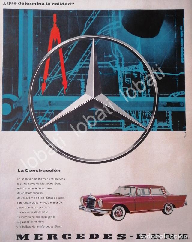 Sammeln von Plakaten: CARTEL ANTIGUO ORIGINAL DE AUTOS MERCEDES BENZ SERIE S 1961 /292 /RARO