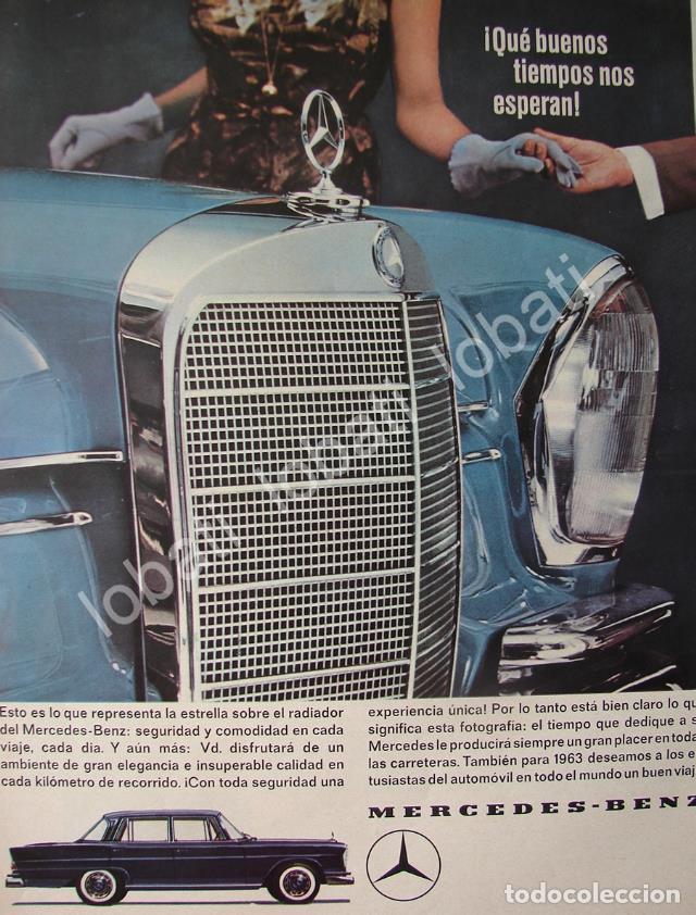 Sammeln von Plakaten: CARTEL ANTIGUO ORIGINAL DE AUTOS MERCEDES BENZ SE 1963 /297
