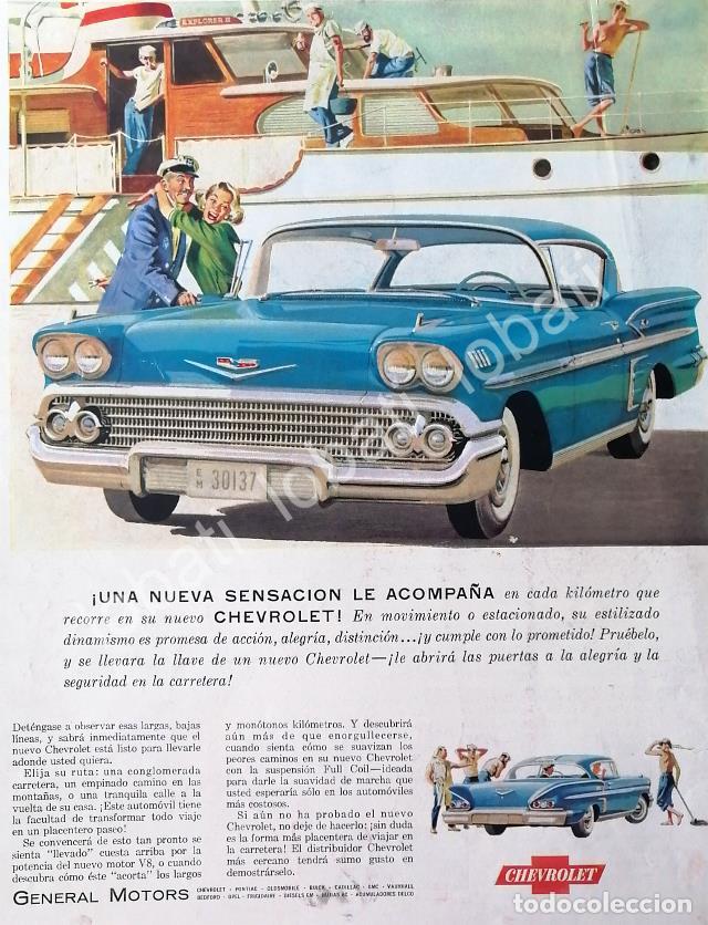 Sammeln von Plakaten: CARTEL ANTIGUO ORIGINAL DE AUTOS CHEVROLET IMPALA COUPE 1958 /584