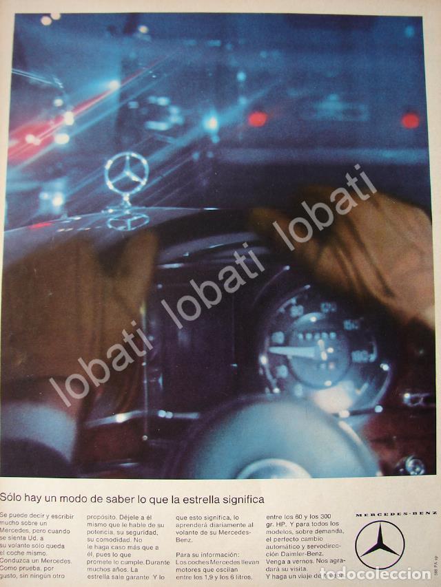 Sammeln von Plakaten: CARTEL ANTIGUO ORIGINAL DE AUTOS MERCEDES BENZ SE 1964 /302