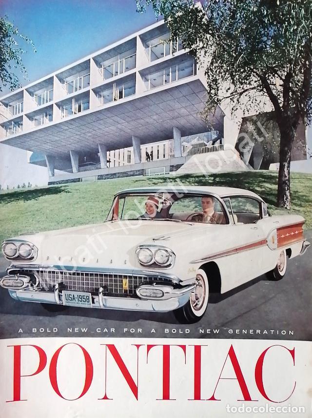 Sammeln von Plakaten: CARTEL ANTIGUO ORIGINAL DE DE AUTOS CHEVROLET PONTIAC 1958 /592