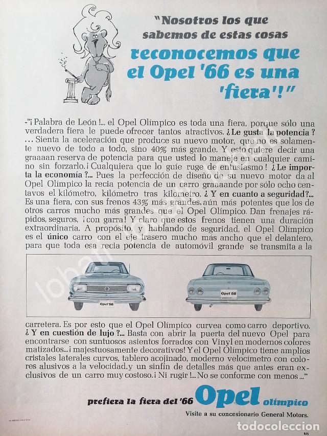 Sammeln von Plakaten: CARTEL ANTIGUO ORIGINAL DE DE AUTOS CHEVROLET OPEL OLIMPICO 1966 /591
