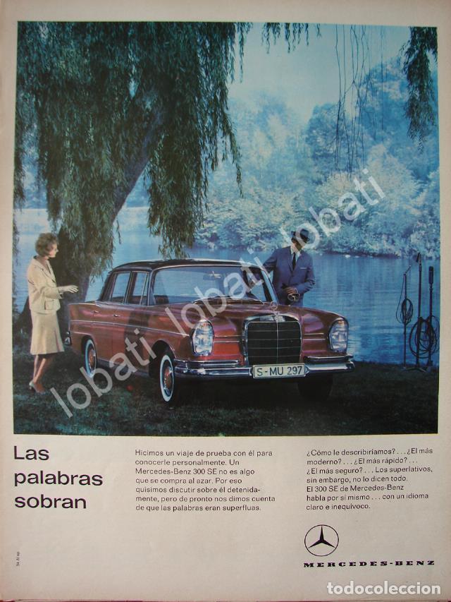 Sammeln von Plakaten: CARTEL ANTIGUO ORIGINAL DE AUTOS MERCEDEZ BENZ 300 SE 1964 /306