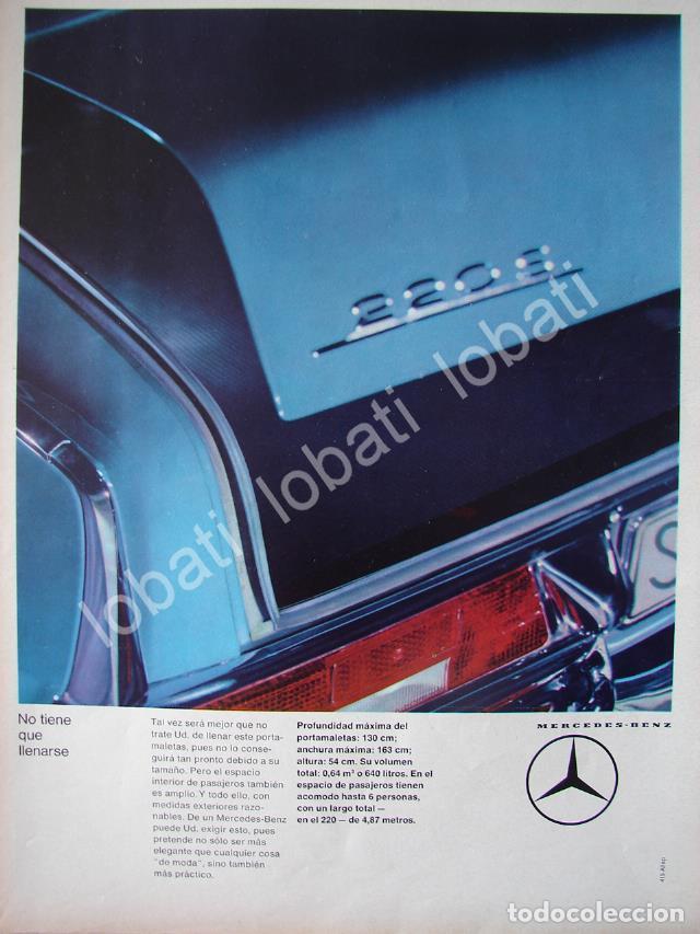 Sammeln von Plakaten: CARTEL ANTIGUO ORIGINAL DE AUTOS MERCEDES BENZ 220S 1964 /312