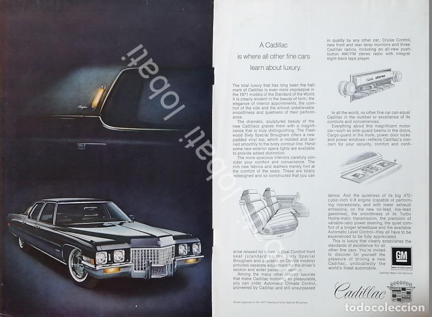 Sammeln von Plakaten: CARTEL ANTIGUO ORIGINAL DE AUTOS CHEVROLET CADILLAC 1971 /602
