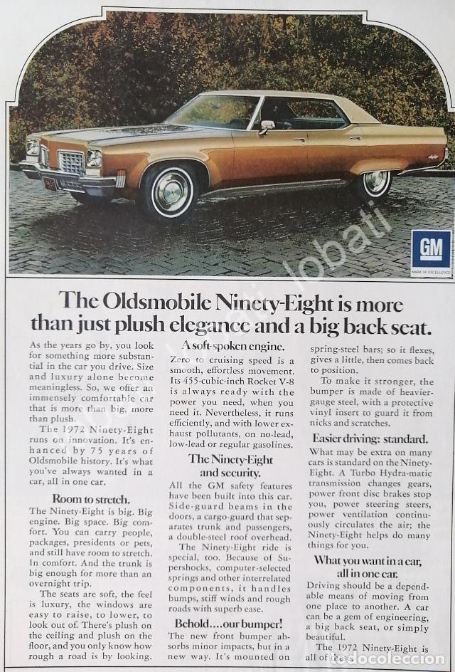 Sammeln von Plakaten: CARTEL ANTIGUO ORIGINAL DE AUTOS OLDSMOBILE 97 1971 /606