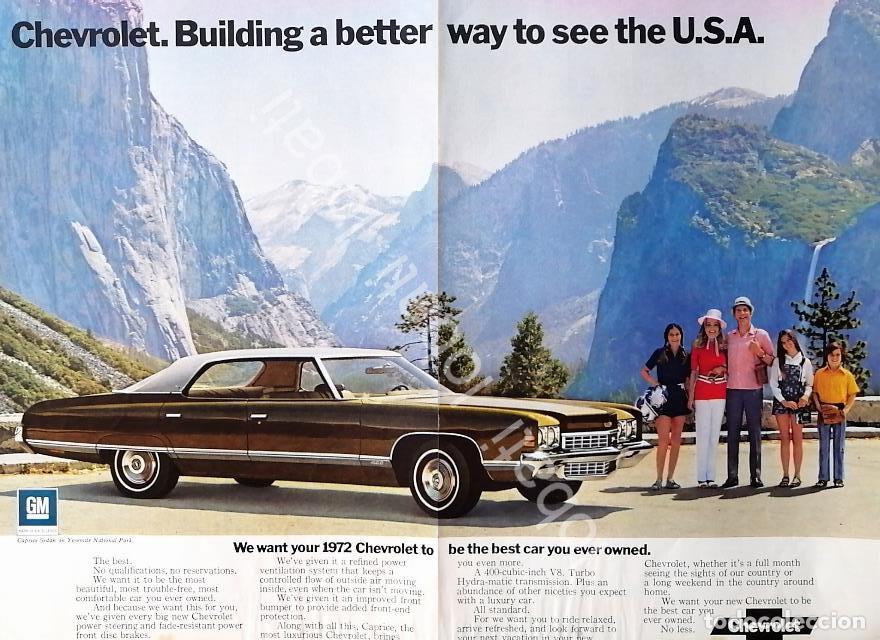 Sammeln von Plakaten: CARTEL ANTIGUO ORIGINAL DE AUTOS CHEVROLET CAPRICE SEDAN 1972 /612