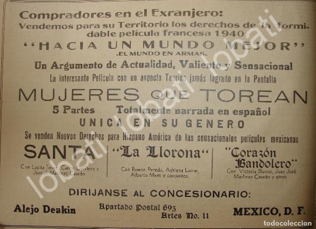 Sammeln von Plakaten: CARTEL ANTIGUO ORIGINAL DE CARTEL DOCUMENTAL. MUJERES QUE TOREAN 1941 /TMQ 2
