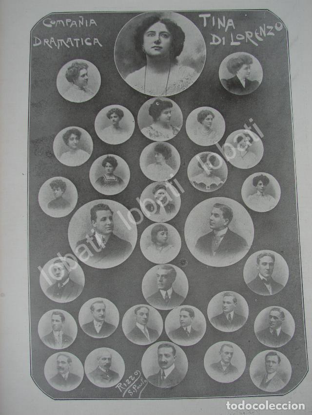 Sammeln von Plakaten: CARTEL ANTIGUO ORIGINAL DE COMPA&Ntilde;IA DE TEATRO TINA DI LORENZO 1909 / FEP