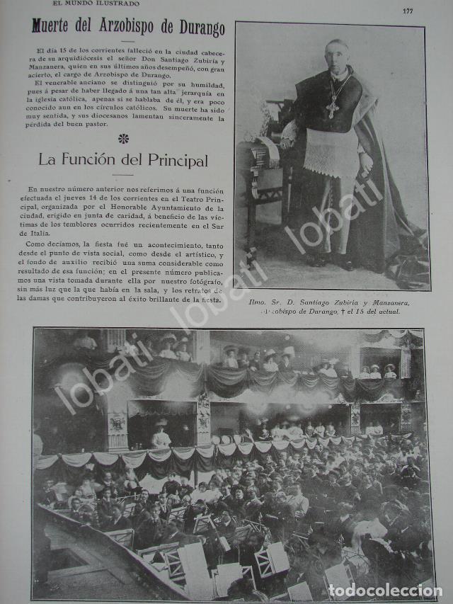 Sammeln von Plakaten: CARTEL ANTIGUO ORIGINAL DE MUERE EL ARZOBISPO SANTIAGO ZUBIRIA MANZANERA 1909 / RLG