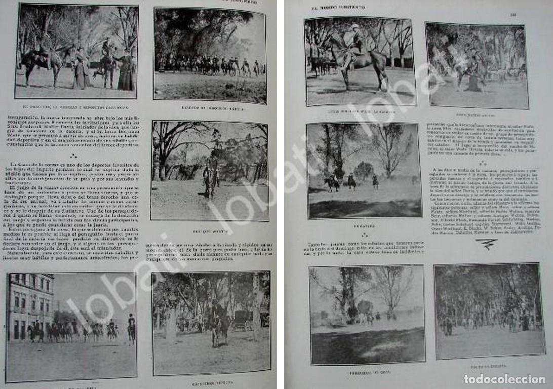 Sammeln von Plakaten: CARTEL ANTIGUO ORIGINAL DE ALTA SOCIEDAD EN CAZA DE ZORRA EN LOS PINOS 1909 /asm