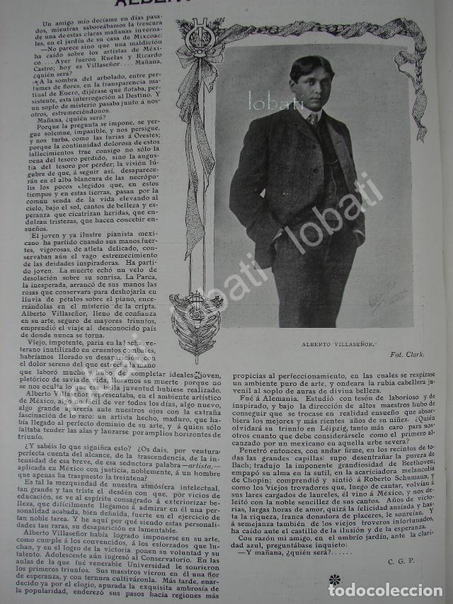 Collezionismo di affissi: CARTEL ANTIGUO ORIGINAL DE MUERE EL MUSICO ALBERTO VILLASE&Ntilde;OR 1909