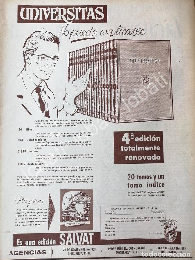 Collezionismo di affissi: CARTEL ANTIGUO ORIGINAL DE ENCICLOPEDIA UNIVERSITAS DE LA EDITORIAL SALVAT 1961 /526