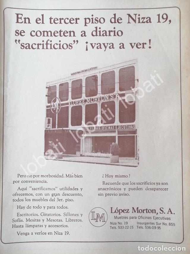 Sammeln von Plakaten: CARTEL ANTIGUO ORIGINAL DE MUEBLES PARA OFICINA LOPEZ MORTON 1960s / 535