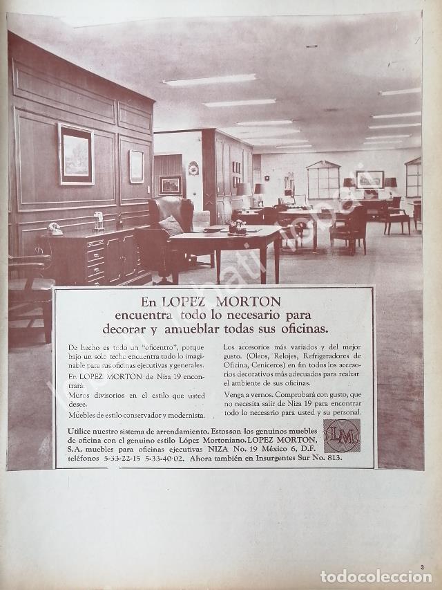 Sammeln von Plakaten: CARTEL ANTIGUO ORIGINAL DE MUEBLES PARA OFICINA LOPEZ MORTON 1960s / 536