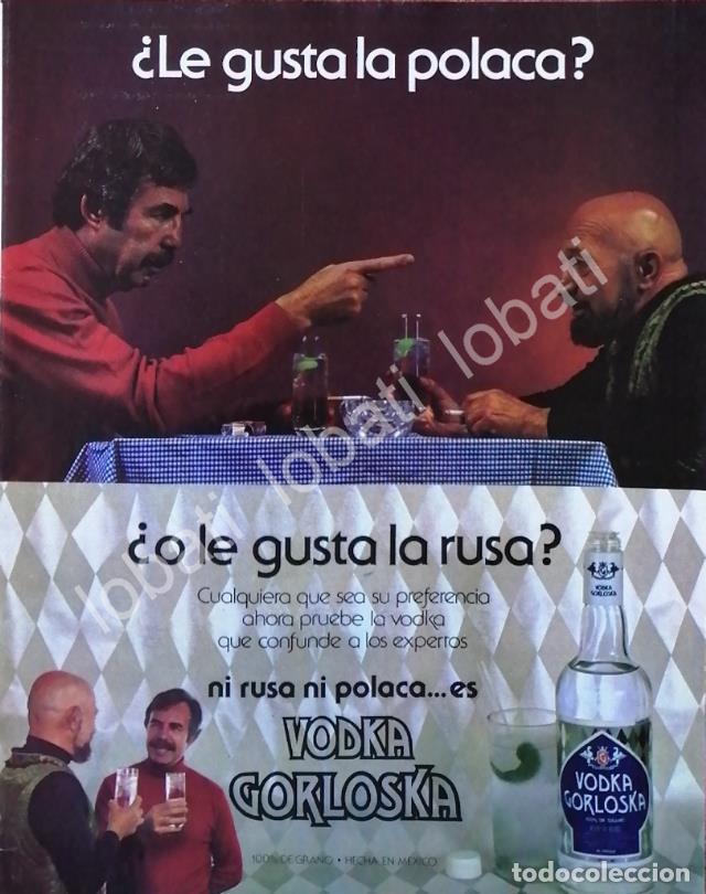 Sammeln von Plakaten: CARTEL ANTIGUO ORIGINAL DE VODKA GORLOSKA 1970s /V338
