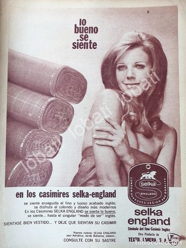 Sammeln von Plakaten: CARTEL ANTIGUO ORIGINAL DE CASIMIRES SELKA, TEXTIL LANERA S.A 1970s /547 / ROPA