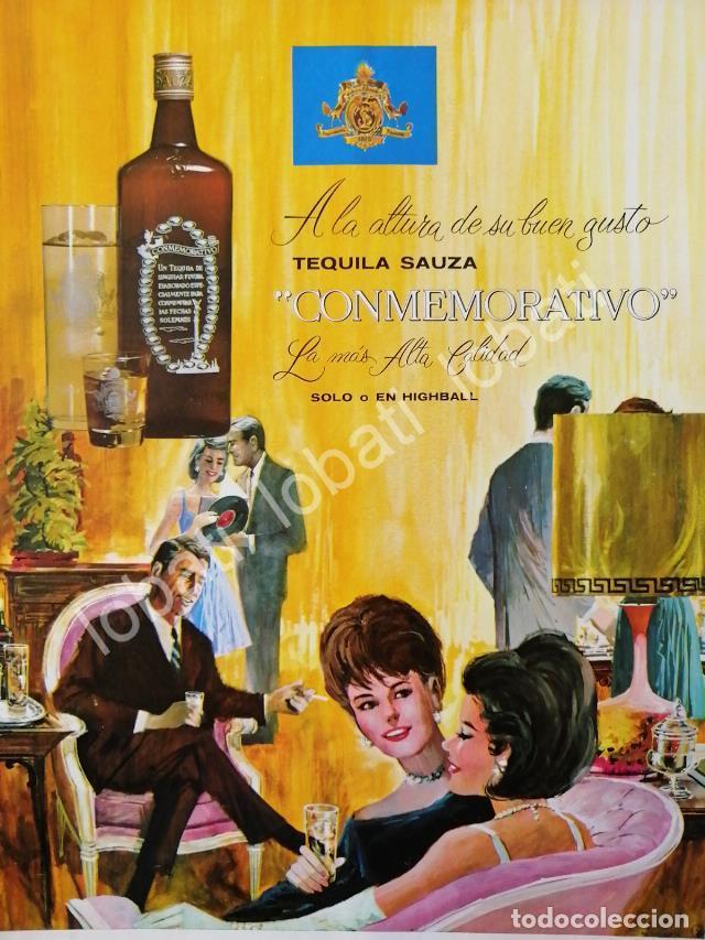Sammeln von Plakaten: CARTEL ANTIGUO ORIGINAL DE TEQUILA SAUZA CONMEMORATIVO 1964 /V349