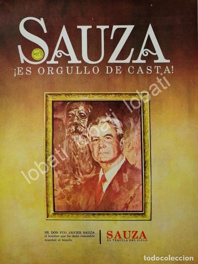 Sammeln von Plakaten: CARTEL ANTIGUO ORIGINAL DE TEQUILA SAUZA 100 ANIVERSARIO Y DON. JAVIER SAUZA /V348