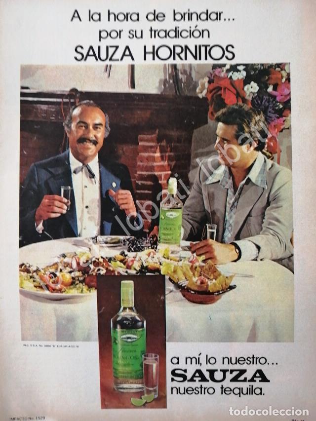 Sammeln von Plakaten: CARTEL ANTIGUO ORIGINAL DE TEQUILA SAUZA HORNITOS 1970s /352
