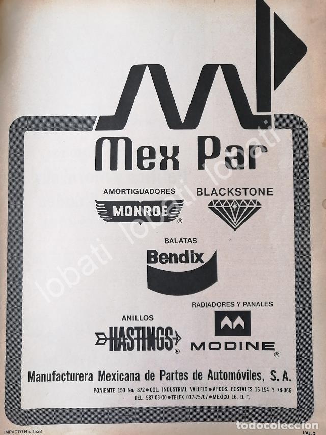 Sammeln von Plakaten: CARTEL ANTIGUO ORIGINAL DE MEXPAR S.A 1979 /576 MUY RARO