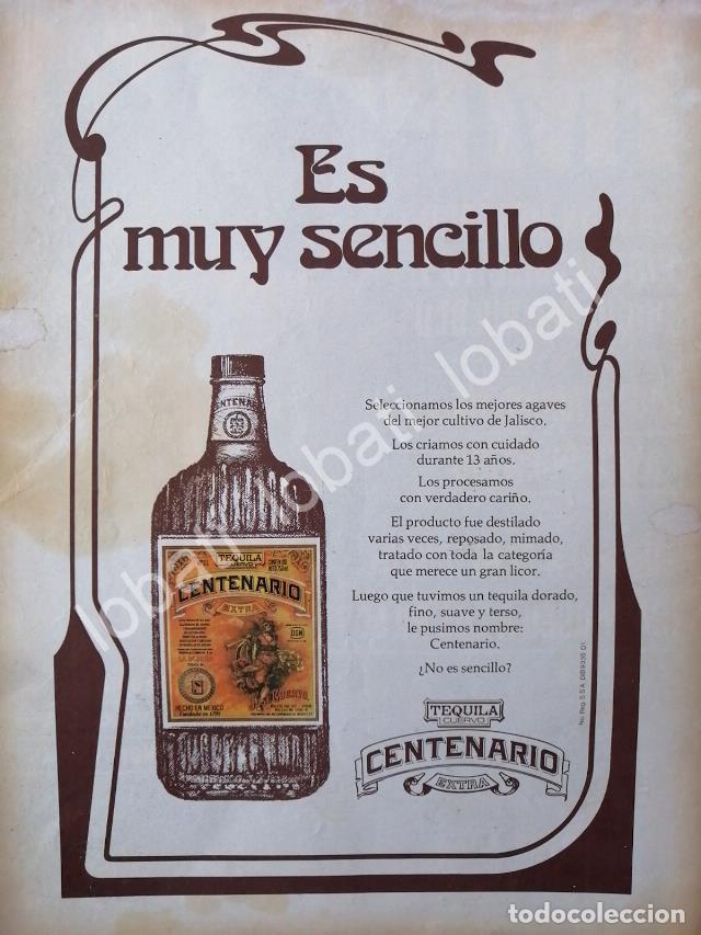 Sammeln von Plakaten: CARTEL ANTIGUO ORIGINAL DE TEQUILA CUERVO CENTENARIO 1977 /357 /RARO