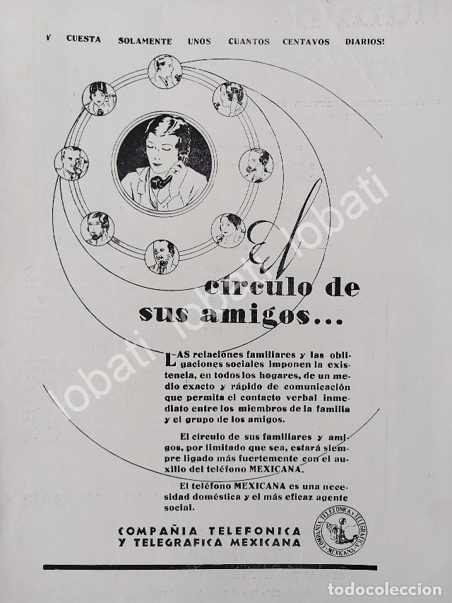 Sammeln von Plakaten: CARTEL ANTIGUO ORIGINAL DE CIA. TELEFONICA Y TELEGRAFICA DE MEXICO S.A 1932 /564