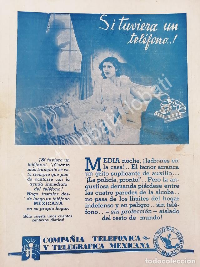 Sammeln von Plakaten: CARTEL ANTIGUO ORIGINAL DE CIA. TELEFONICA Y TELEGRAFICA DE MEXICO S.A 1931 /563
