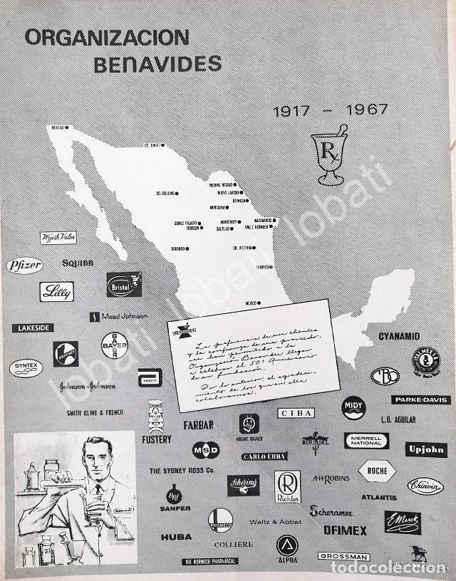 Sammeln von Plakaten: CARTEL ANTIGUO ORIGINAL DE FARMACIAS BENAVIDES 1967 50 ANIVERSARIO /568 MUY RARO