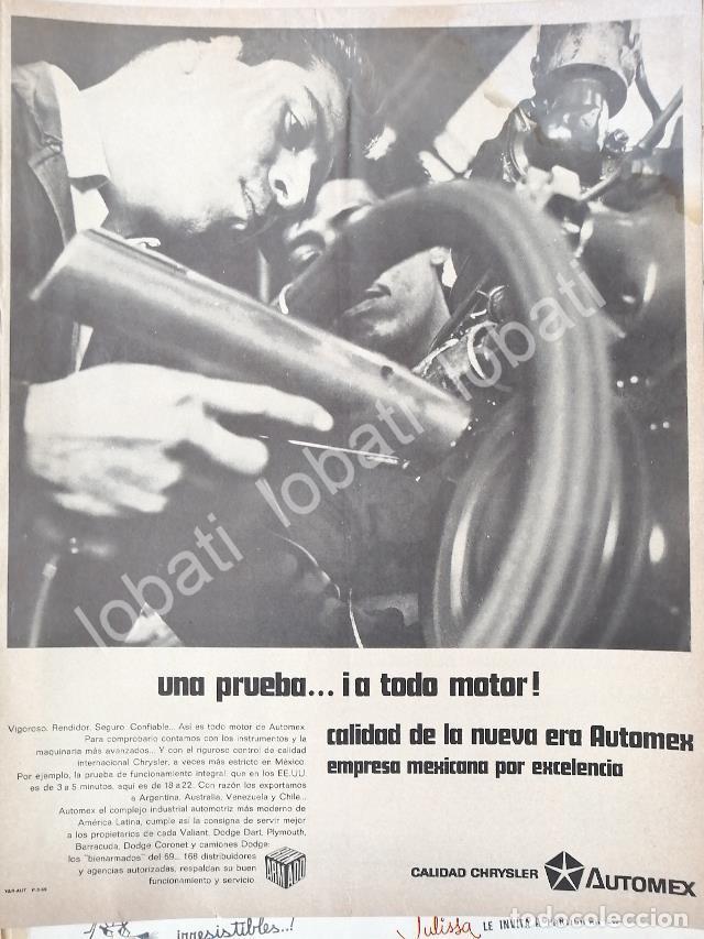 Coleccionismo de carteles: CARTEL ANTIGUO ORIGINAL DE PLANTA DE AUTOS CHRYSLER AUTOMEX S.A 1969 /573