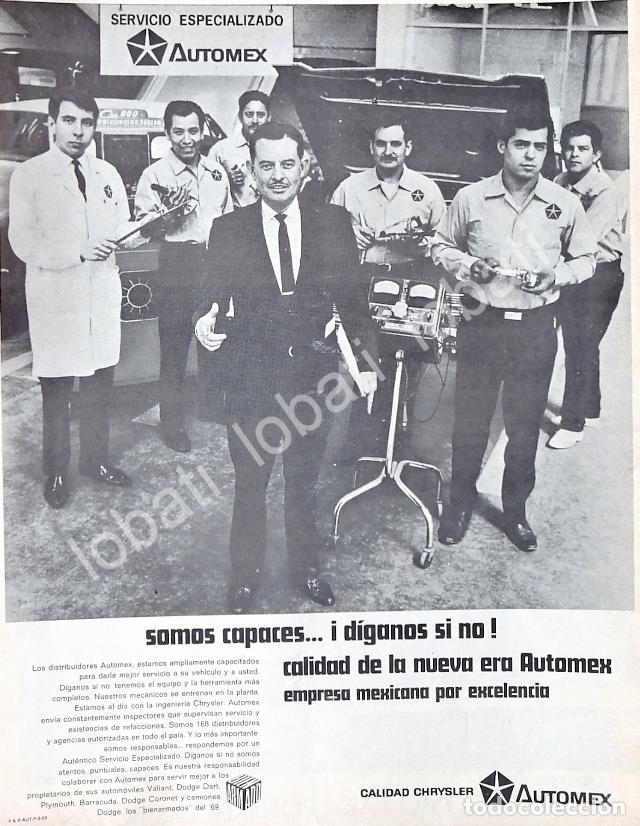 Coleccionismo de carteles: CARTEL ANTIGUO ORIGINAL DE PLANTA DE AUTOS CHRYSLER AUTOMEX S.A 1968 /575