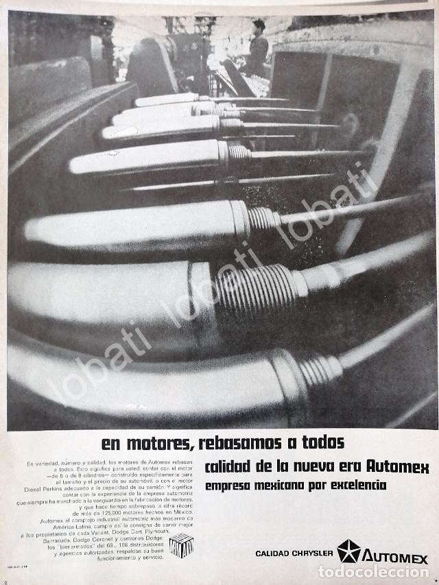 Coleccionismo de carteles: CARTEL ANTIGUO ORIGINAL DE PLANTA DE AUTOS CHRYSLER AUTOMEX S.A 1968 /579