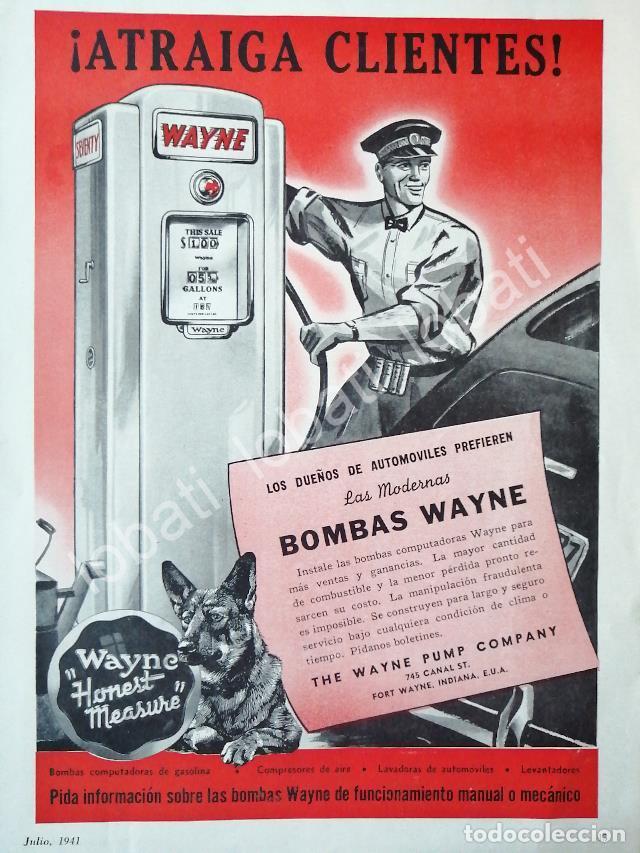 Sammeln von Plakaten: CARTEL ANTIGUO ORIGINAL DE BOMBAS DE GASOLINA WAYNE 1941 /25