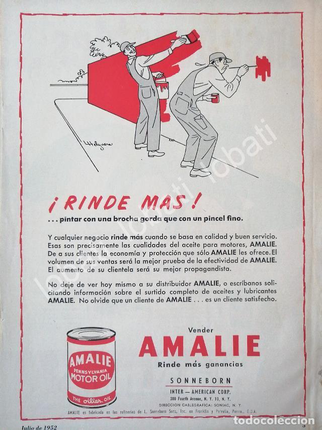 Sammeln von Plakaten: CARTEL ANTIGUO ORIGINAL DE LUBRICANTES AMALIE CON DIBUJO DE JESUS HELGUERA 1952 /31