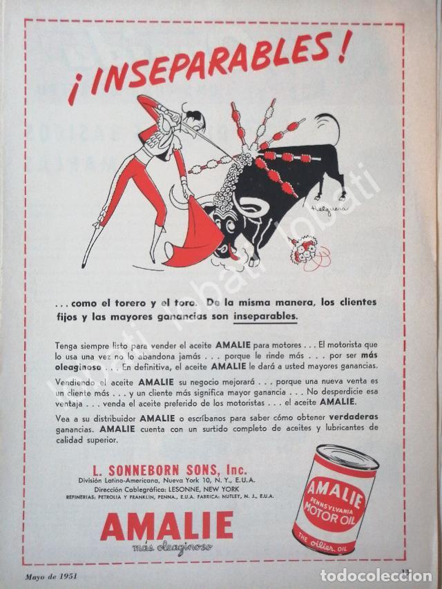Sammeln von Plakaten: CARTEL ANTIGUO ORIGINAL DE LUBRICANTES AMALIE CON DIBUJO DE JESUS HELGUERA 1951 /30