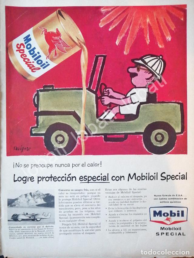 Sammeln von Plakaten: CARTEL ANTIGUO ORIGINAL DE LUBRICANTES MOBIL OIL Y DIBUJO DE RAYMOND SAVIGNAC 1950s /37