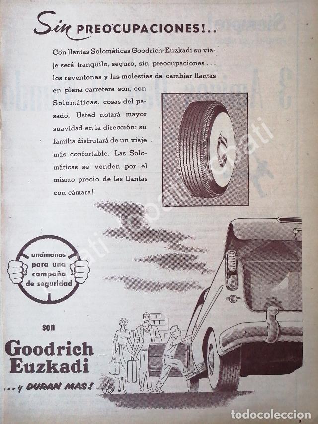 Sammeln von Plakaten: CARTEL ANTIGUO ORIGINAL DE LLANTAS GOODRICH EUZKADI 1955 /51