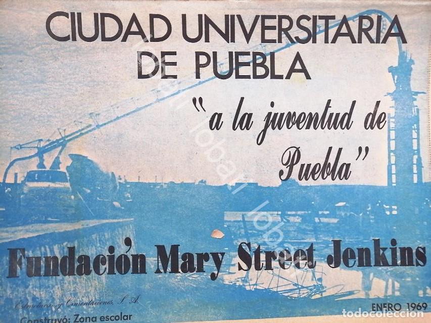 Sammeln von Plakaten: CARTEL ANTIGUO ORIGINAL DE SE CONSTRUYE LA CIUDAD UNIVERITARIA EN PUEBLA 1969 /599