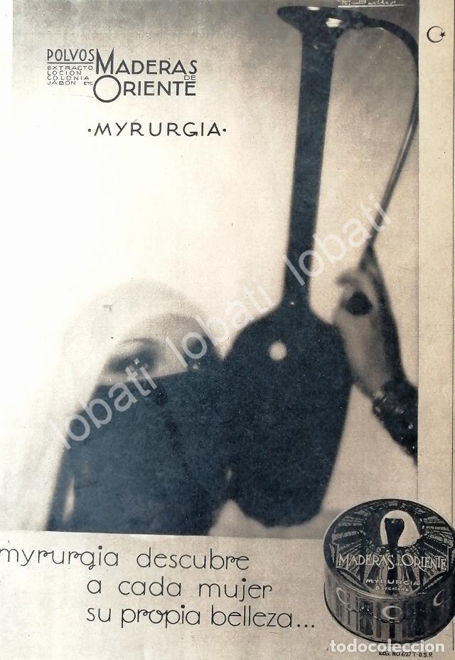 Poster collecting: CARTEL ANTIGUO ORIGINAL DE POLVOS MADERAS DE ORIENTE DE MYRURGIA 1930 /No48