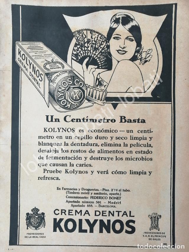 Poster collecting: CARTEL ANTIGUO ORIGINAL DE CREMA DENTAL KOLYNOS 1930s /No56