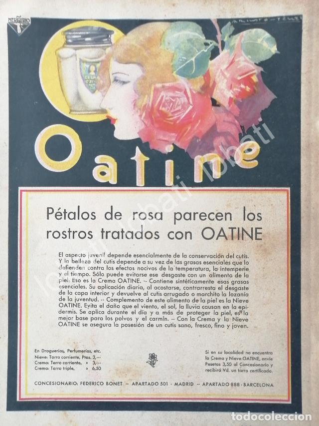 Poster collecting: CARTEL ANTIGUO ORIGINAL DE CARTEL ART NOUVEAU CREMA OATINE PARA DAMA 1930s /No53