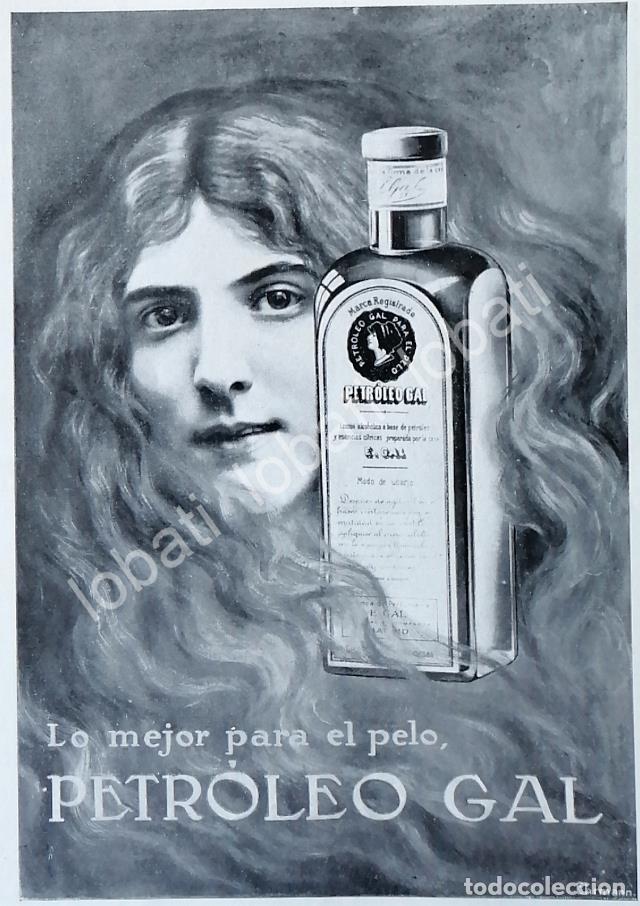 Sammeln von Plakaten: CARTEL ANTIGUO ORIGINAL DE LOCIO PARA CABELLO, PETROLEO GAL 1913 /No61