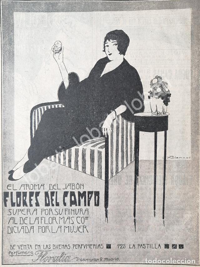 Sammeln von Plakaten: CARTEL ANTIGUO ORIGINAL DE JABON FLORES DE CAMPO 1913 /No60