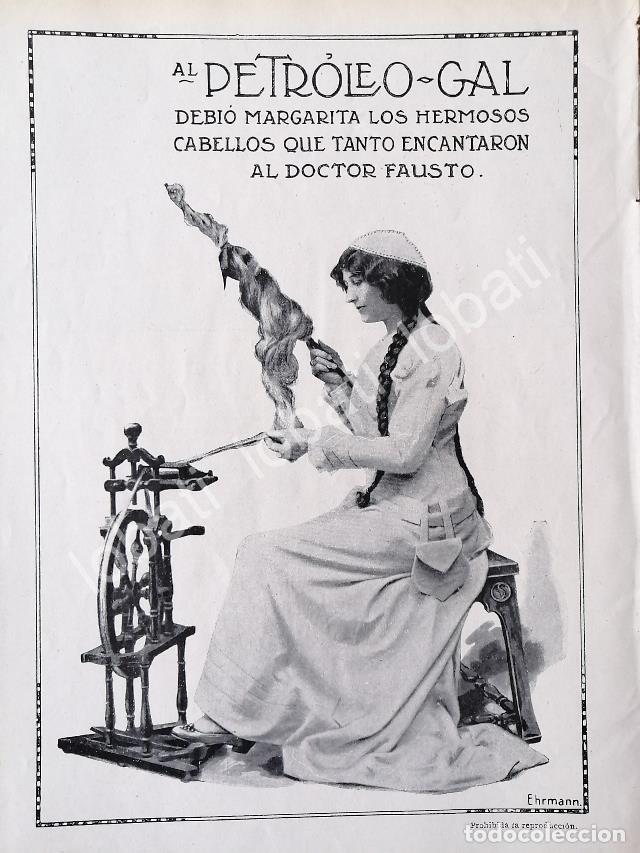 Sammeln von Plakaten: CARTEL ANTIGUO ORIGINAL DE LOCIO PARA CABELLO, PETROLEO GAL 1914 /No66