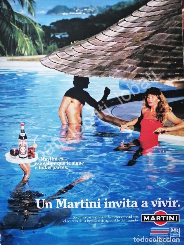 Sammeln von Plakaten: CARTEL ANTIGUO ORIGINAL DE VINOS MARTINI VERMOUTH 1980s /381
