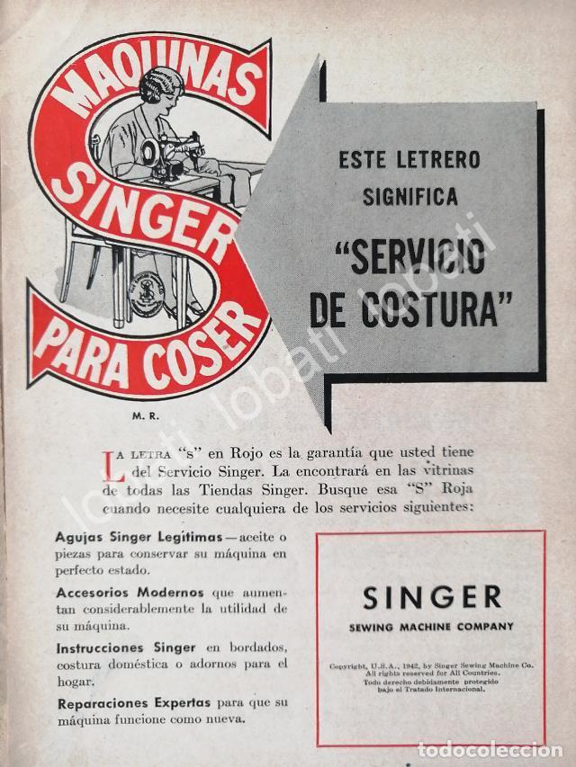 Collezionismo di affissi: CARTEL ANTIGUO ORIGINAL DE MINI CARTEL. MAQUINAS DE COSER SINGER 1940s 50s /220