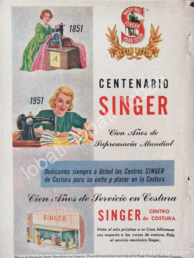 Collezionismo di affissi: CARTEL ANTIGUO ORIGINAL DE MINI CARTEL. MAQUINAS DE COSER SINGER 1940s 50s /221