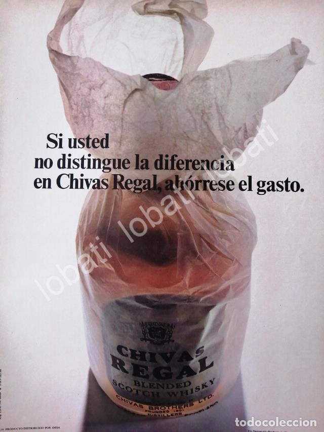 Collezionismo di affissi: CARTEL ANTIGUO ORIGINAL DE VINOS WHISKY CHIVAS REGAL 1960s /401
