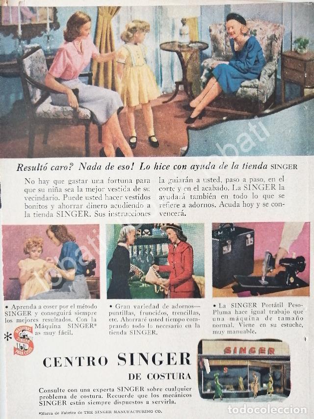 Collezionismo di affissi: CARTEL ANTIGUO ORIGINAL DE MINI CARTEL. MAQUINAS DE COSER SINGER 1940s 50s /226
